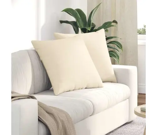 Diivanipadjad 2 Pcs Cream 80 X 80 Cm Korter Kangas