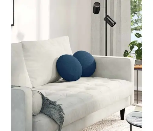 Istumispatjad 2 Pcs Sinine Ø30 X 13 Cm Kangas