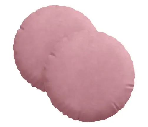 Sēdvietas Spilventiņi 2 Pcs Rozā Ø 40 X 13 Cm Samts Vidaxl