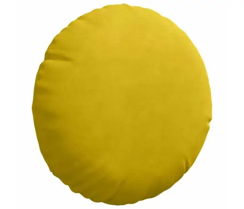 Istumispatjad 2 Pcs Kollane Ø 40 X 13 Cm Samet