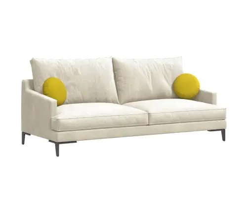 Istumispatjad 2 Pcs Kollane Ø 40 X 13 Cm Samet