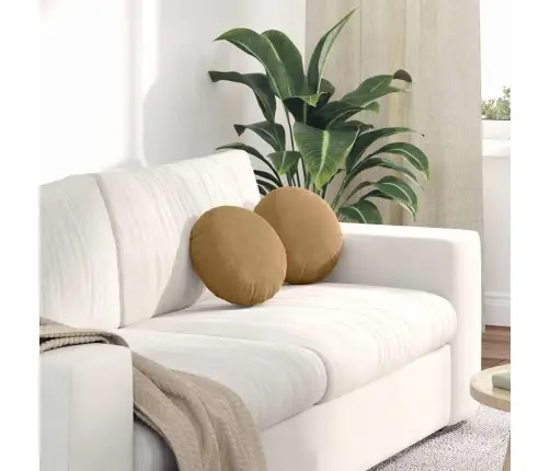 Istumispatjad 2 Pcs Pruun Ø 40 X 13 Cm Samet