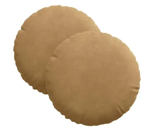 Istumispatjad 2 Pcs Pruun Ø 40 X 13 Cm Samet