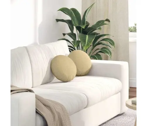 Sēdvietas Spilventiņi 2 Pcs Pelēki Zaļa Ø 30 Cm Vidaxl