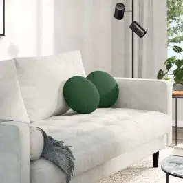 Istumispatjad 2 Pcs Tume Rohelise Ø 30 Cm Korter Kangas