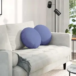 Sēdvietas Spilventiņi 2 Pcs Džinsu Zils Ø40 X 13 Cm Audums Vidaxl