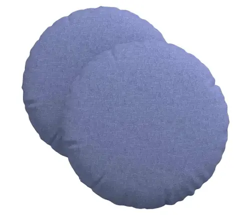 Sēdvietas Spilventiņi 2 Pcs Džinsu Zils Ø40 X 13 Cm Audums Vidaxl