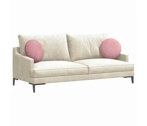 Sēdvietas Spilventiņi 2 Pcs Rozā Ø 40 X 13 Cm Samts Vidaxl