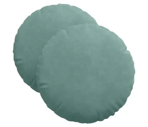 Istumispatjad 2 Pcs Mere Roheline Ø 40 X 13 Cm Samet