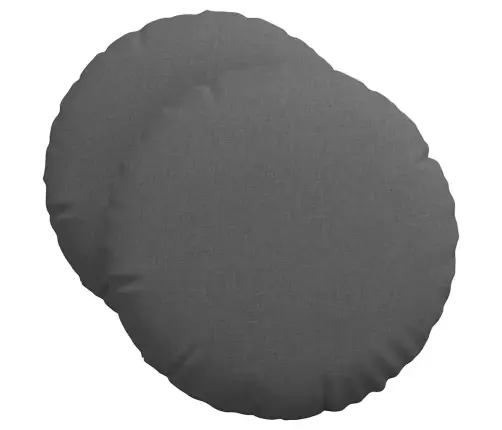 Sēdvietas Spilventiņi 2 Pcs Tumši Pelēks Ø50 X 19 Cm Audums Vidaxl