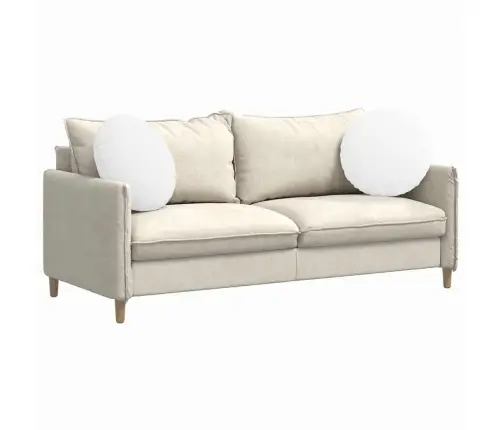 Istumispatjad 2 Pcs Valge Ø50 X 19 Cm Kangas