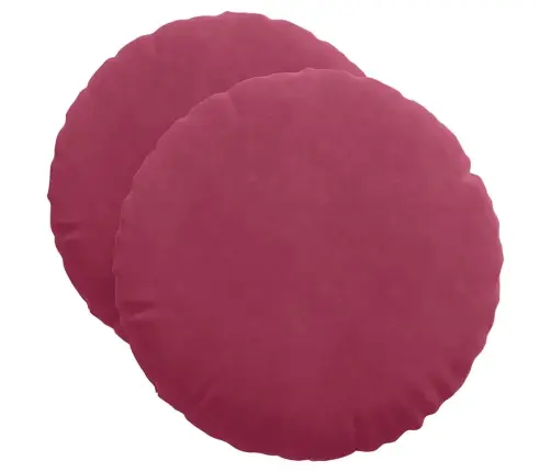 Sēdvietas Spilventiņi 2 Pcs Vīna Sarkans Ø 40 X 13 Cm Samts Vidaxl