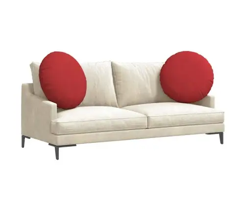 Sėdynių Pagalvėlės 2 Pcs Raudona Ø60 X 21 Cm Audinys