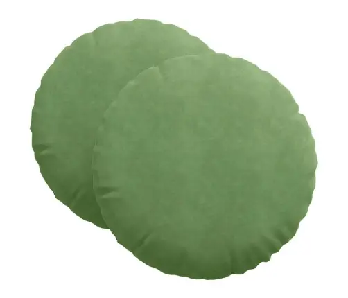 Sēdvietas Spilventiņi 2 Pcs Gaiši Zaļa Ø 40 X 13 Cm Samts Vidaxl