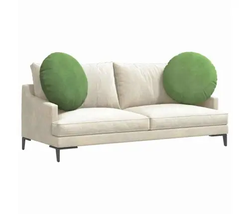 Sēdvietas Spilventiņi 2 Pcs Gaiši Zaļa Ø 40 X 13 Cm Samts Vidaxl