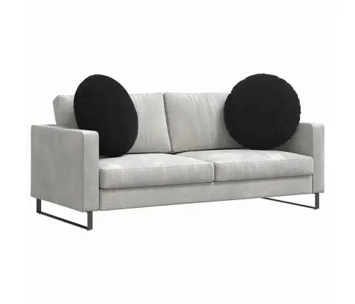 Sēdvietas Spilventiņi 2 Pcs Melna Ø 40 X 13 Cm Samts Vidaxl