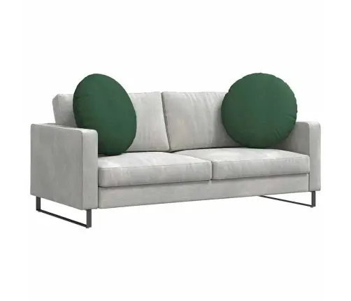 Sēdvietas Spilventiņi 2 Pcs Tumši Zaļš Ø 60 Cm Korduroja Audums Vidaxl