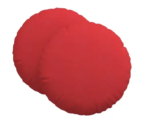 Istumispatjad 2 Pcs Punane Ø80 X 29 Cm Kangas