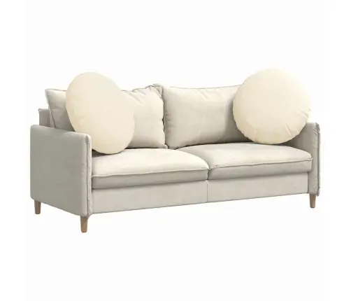 Sėdynių Pagalvėlės 2 Pcs Kreminė Ø 80 Cm Kordūrinis Audinys