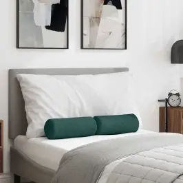 Padjad 2 Pcs Tume Rohelise Ø 15 X 40 Cm Kangas