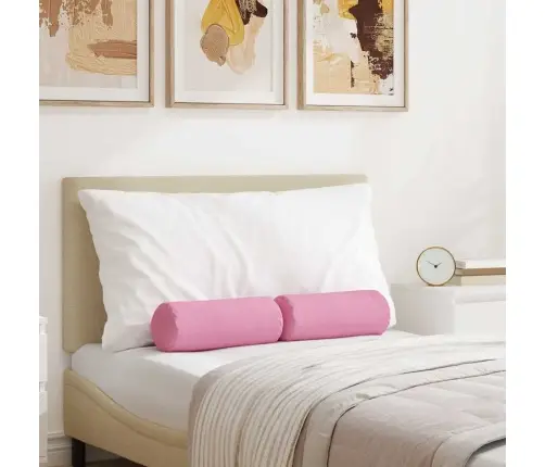 Spilveni 2 Pcs Rozā Ø 15 X 40 Cm Audums Vidaxl