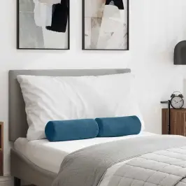 Spilveni 2 Pcs Zila Ø 15 X 40 Cm Korduroja Audums Vidaxl