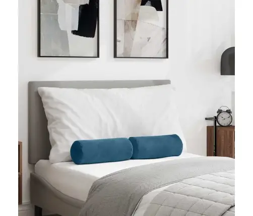 Spilveni 2 Pcs Zila Ø 15 X 40 Cm Korduroja Audums Vidaxl