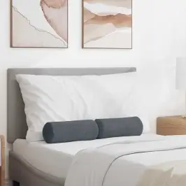 Spilveni 2 Pcs Tumši Pelēks Ø 15 X 40 Cm Korduroja Audums Vidaxl