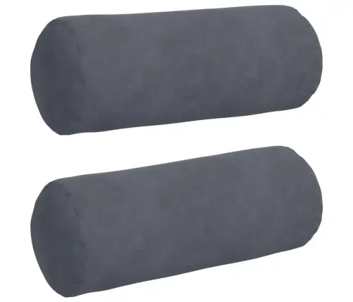 Spilveni 2 Pcs Tumši Pelēks Ø 15 X 40 Cm Korduroja Audums Vidaxl