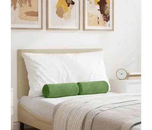 Padjad 2 Pcs Hele Roheline Ø 15 X 40 Cm Korter Kangas