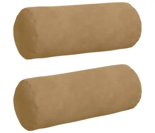 Spilveni 2 Pcs Brūna Ø 15 X 40 Cm Korduroja Audums Vidaxl