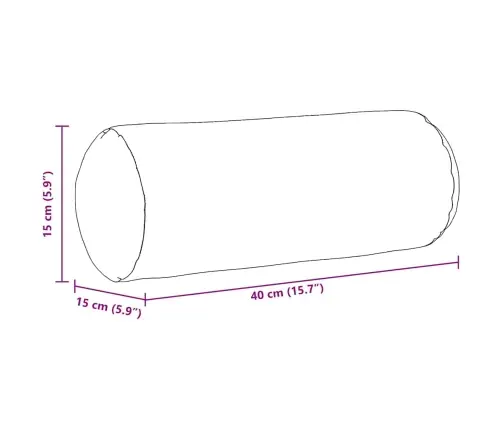 Spilveni 2 Pcs Brūna Ø 15 X 40 Cm Korduroja Audums Vidaxl