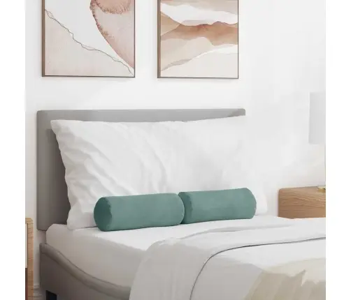 Spilveni 2 Pcs Jūras Zaļa Ø 15 X 40 Cm Korduroja Audums Vidaxl