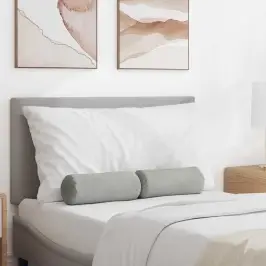 Spilveni 2 Pcs Gaiši Pelēks Ø 15 X 40 Cm Mikrofibra Vidaxl