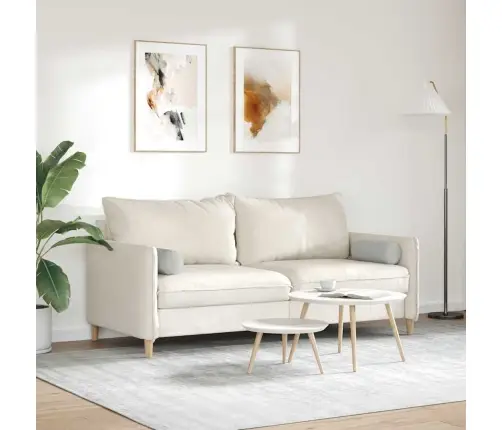 Spilveni 2 Pcs Gaiši Pelēks Ø 15 X 40 Cm Mikrofibra Vidaxl