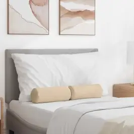 Spilveni 2 Pcs Krēmkrāsa Ø 15 X 40 Cm Mikrofibra Vidaxl