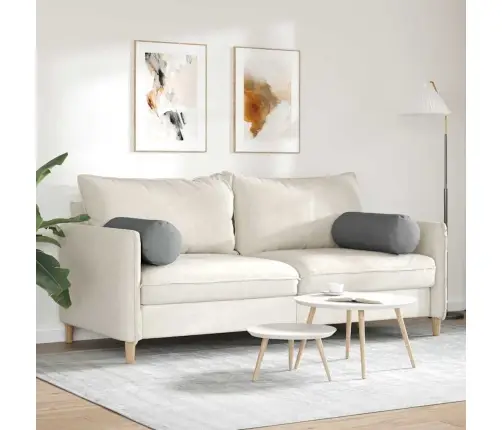 Pagalvės 2 Pcs Tamsiai Pilka Ø 25 X 70 Cm Audinys