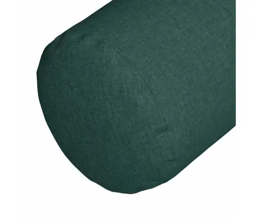 Pagalvės 2 Pcs Tamsiai Žalia Ø 25 X 70 Cm Audinys