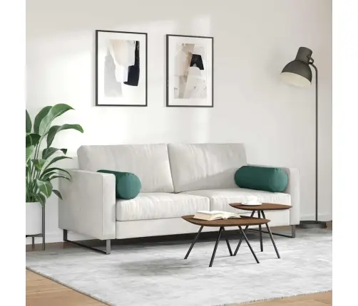 Pagalvės 2 Pcs Tamsiai Žalia Ø 25 X 70 Cm Audinys