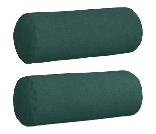 Pagalvės 2 Pcs Tamsiai Žalia Ø 25 X 70 Cm Audinys
