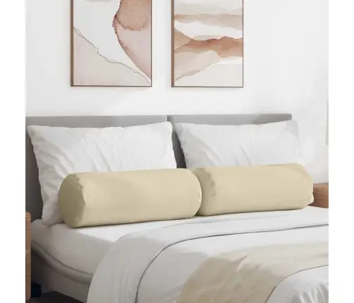 Padjad 2 Pcs Cream Ø 25 X 70 Cm Kangas