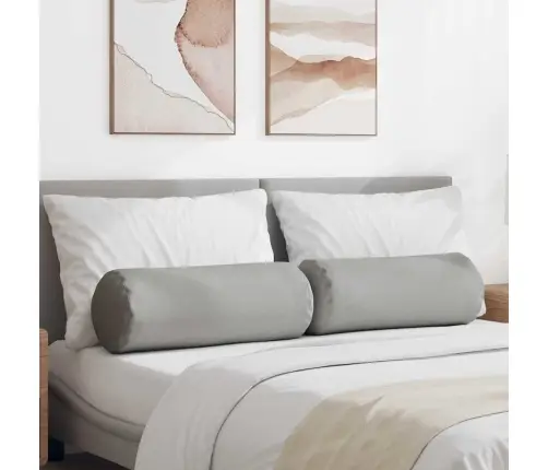 Pagalvės 2 Pcs Debesų Pilka Ø 25 X 70 Cm Audinys