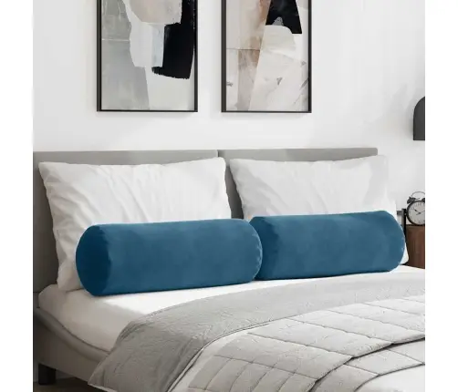 Padjad 2 Pcs Sinine Ø 25 X 70 Cm Korter Kangas