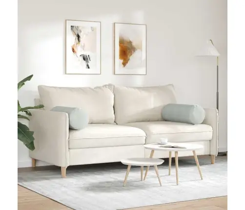 Spilveni 2 Pcs Gaiši Pelēks Ø 25 X 70 Cm Korduroja Audums Vidaxl