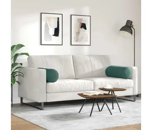 Spilveni 2 Pcs Tumši Zaļš Ø 25 X 70 Cm Korduroja Audums Vidaxl