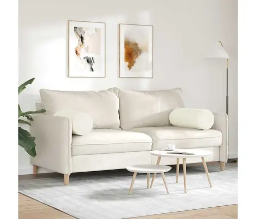 Padjad 2 Pcs Cream Ø 25 X 70 Cm Korter Kangas