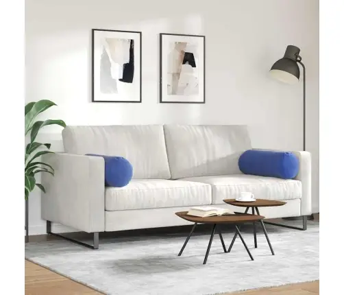 Spilveni 2 Pcs Policijas Zila Ø 25 X 70 Cm Korduroja Audums Vidaxl