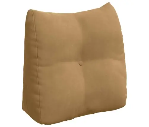 Atpakaļ Spilvens Brūna 45 X 24 X 50 Cm Samts Vidaxl