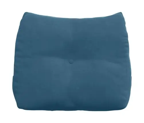 Atpakaļ Spilvens Zila 60 X 24 X 50 Cm Samts Vidaxl