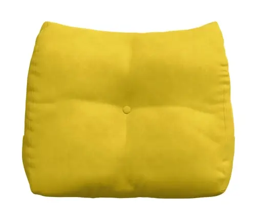 Atpakaļ Spilvens Dzeltena 60 X 24 X 50 Cm Samts Vidaxl